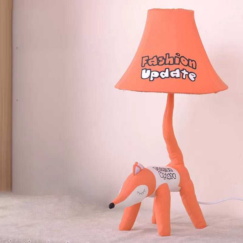 Cartoon Reading Light: Fun Animal Fabric Desk Light For Childs Bedroom