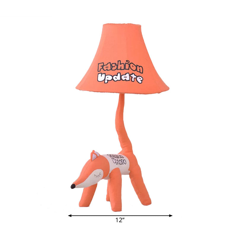 Cartoon Reading Light: Fun Animal Fabric Desk Light For Childs Bedroom