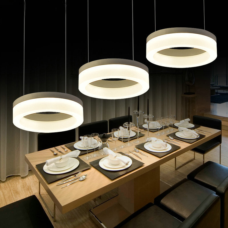 White LED Aluminum Cluster Pendant Light Fixture: Simple Style with Warm/White Lighting