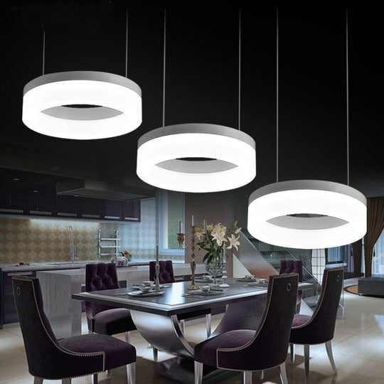 White LED Aluminum Cluster Pendant Light Fixture: Simple Style with Warm/White Lighting