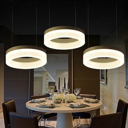 White LED Aluminum Cluster Pendant Light Fixture: Simple Style with Warm/White Lighting