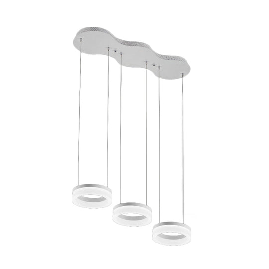 White LED Aluminum Cluster Pendant Light Fixture: Simple Style with Warm/White Lighting