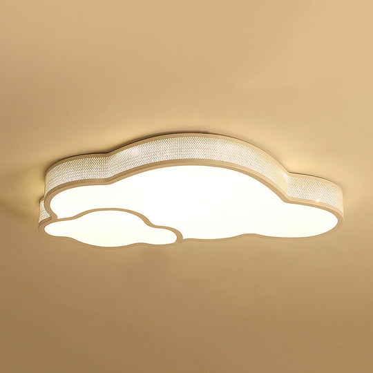 Macaron Flat Cloud LED Ceiling Lamp for Baby Girls Bedroom