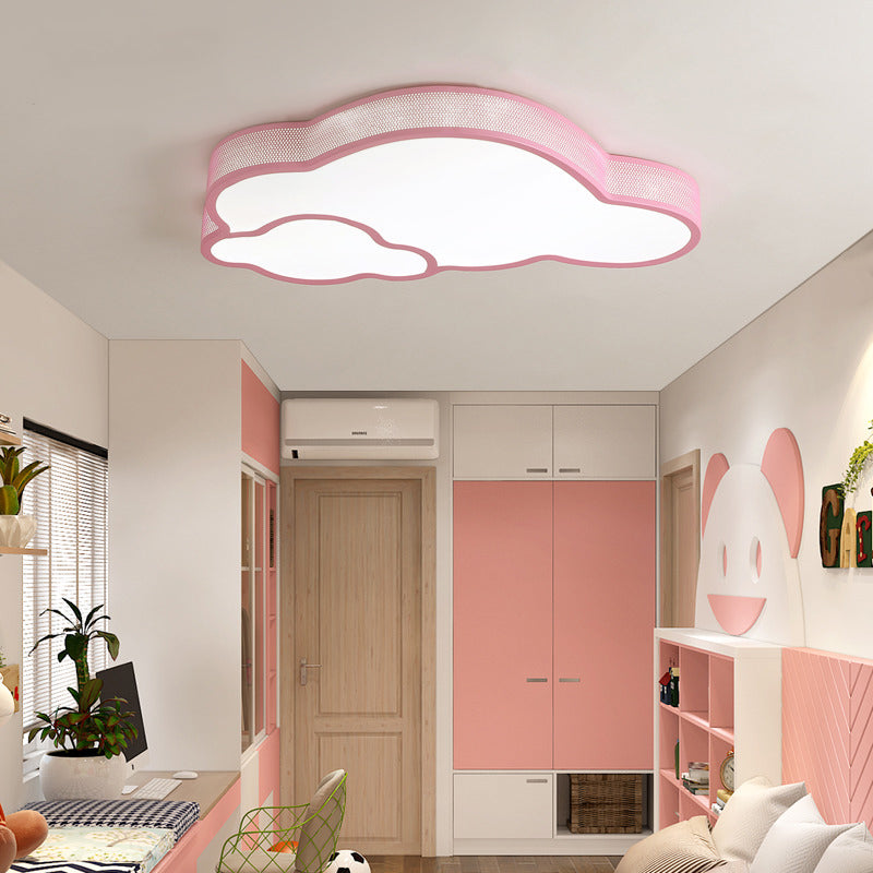 Macaron Flat Cloud LED Ceiling Lamp for Baby Girls Bedroom