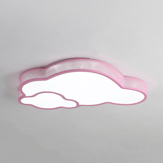 Macaron Flat Cloud LED Ceiling Lamp for Baby Girls Bedroom