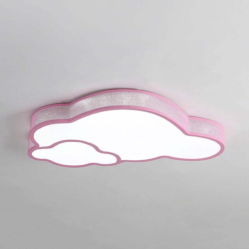 Macaron Flat Cloud Led Ceiling Lamp For Baby Girls Bedroom