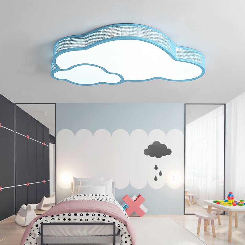 Macaron Flat Cloud LED Ceiling Lamp for Baby Girls Bedroom