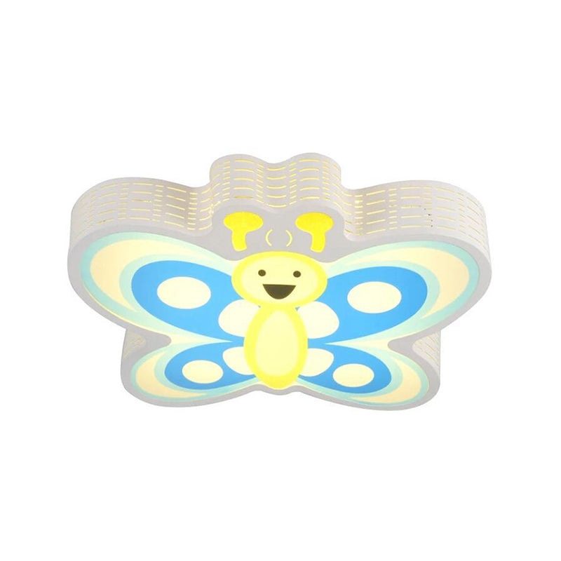 Butterfly Shape Acrylic Yellow Ceiling Light for Kindergarten - Modern Design