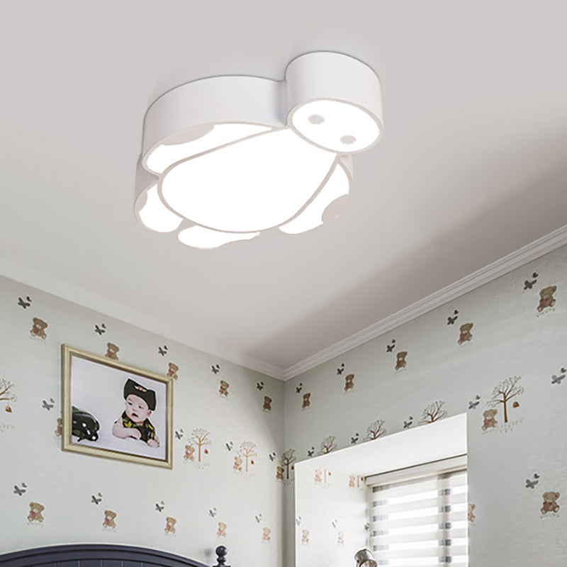 Modern White Acrylic Cartoon Flush Mount Ceiling Light For Living Room /