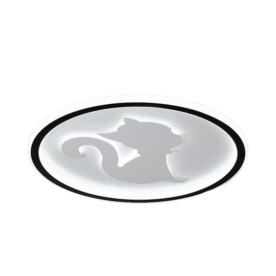 Acrylic LED Kitten Ceiling Fixture - Animal Inspired Light for Bedroom and Nursery