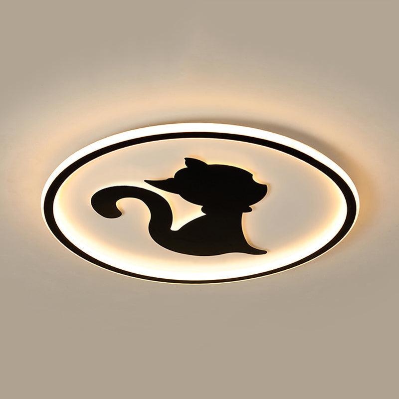 Acrylic LED Kitten Ceiling Fixture - Animal Inspired Light for Bedroom and Nursery