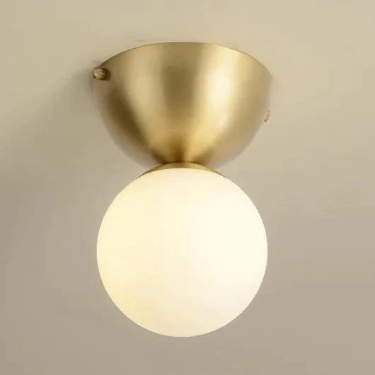 Nordic Minimalist Hall Brass Ceiling Lamp