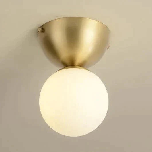 Nordic Minimalist Hall Brass Ceiling Lamp