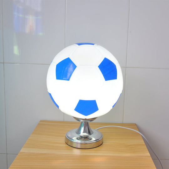 Opal Glass Football Table Light - Stylish 1-Head Sport Reading For Study Room