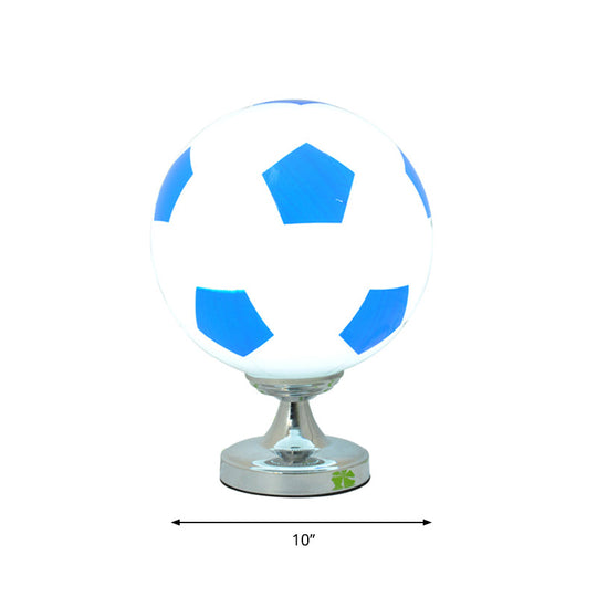 Opal Glass Football Table Light - Stylish 1-Head Sport Reading For Study Room