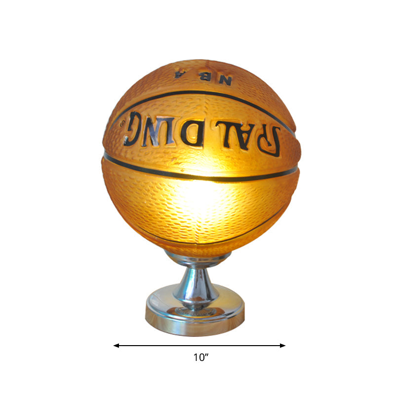 Kids Basketball Desk Light: Sporty Style Table Lamp For Bedroom With Plug-In Cord