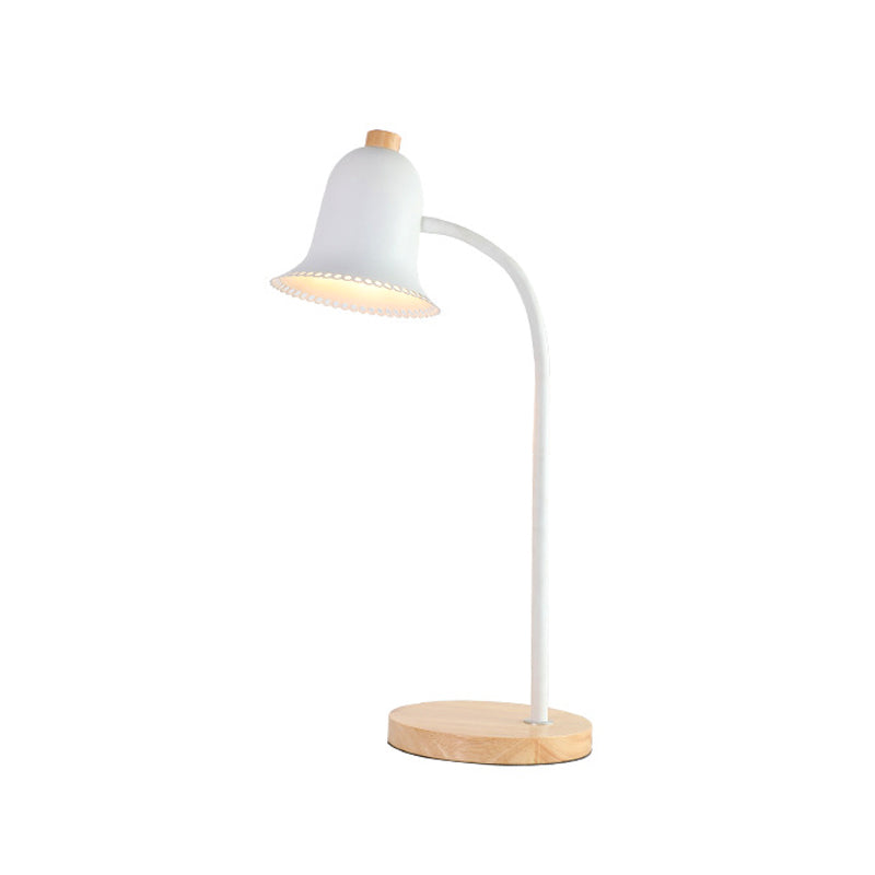 Nordic Style Metal Bell Reading Light For Childs Bedroom - Small Desk Lamp With Single Head