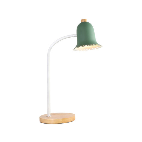 Nordic Style Metal Bell Reading Light For Childs Bedroom - Small Desk Lamp With Single Head