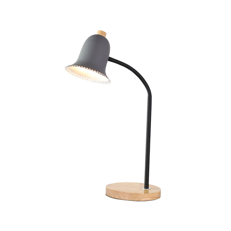 Nordic Style Metal Bell Reading Light For Childs Bedroom - Small Desk Lamp With Single Head