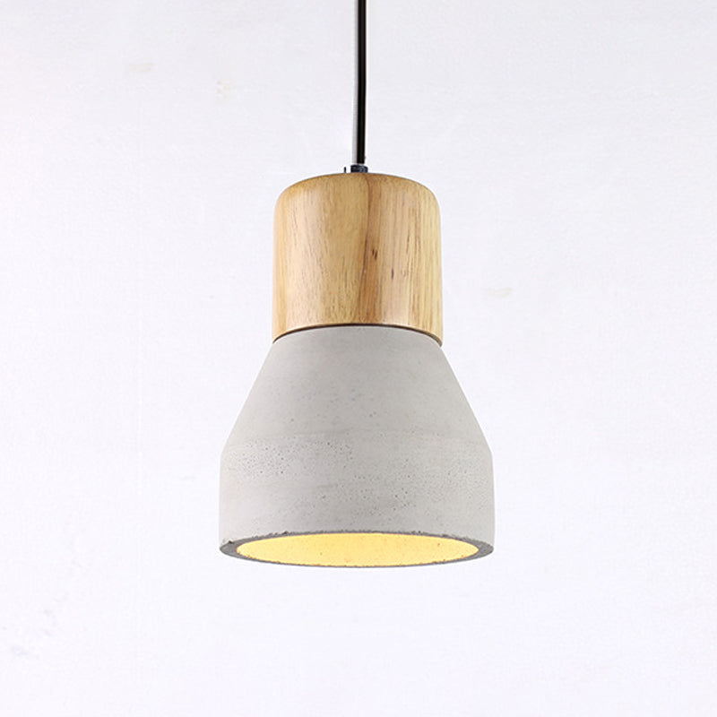 Nordic 1-Light Cement Bottle Pendant: Stylish Suspension Lighting for Restaurants- Grey/Red/Green