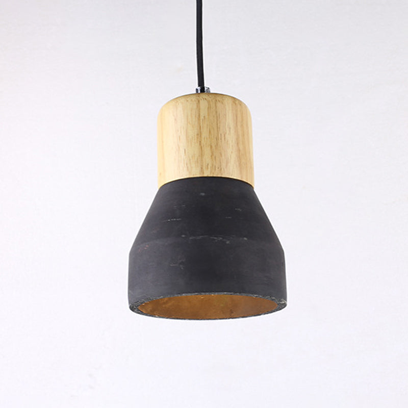 Nordic 1-Light Cement Bottle Pendant Suspension Light In Grey/Red/Green - Ideal For Restaurants