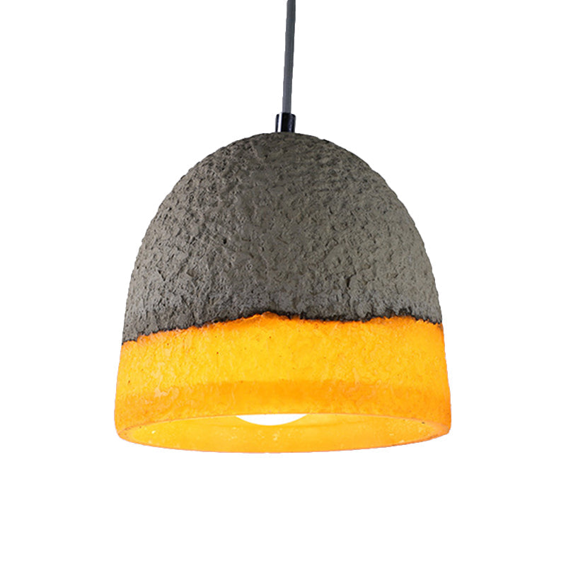 1-Head Nordic Grey Dome/Cone/Barn Ceiling Pendant - Kitchen Bar Hanging Light / D