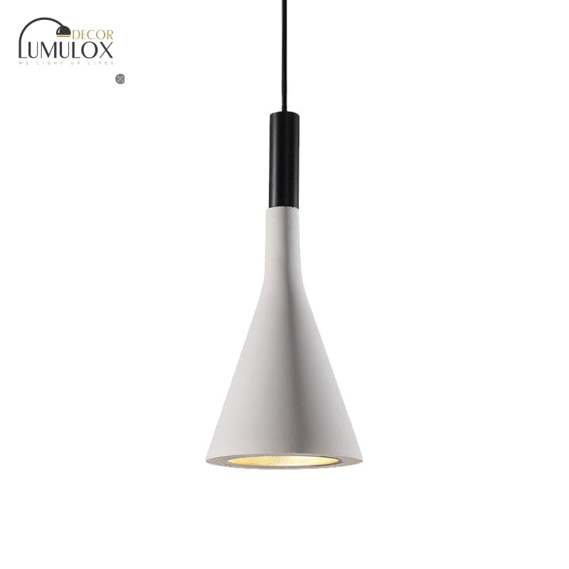 Nordic Funnel Style Pendant Light in Cement for Dining room Bed side Lighting