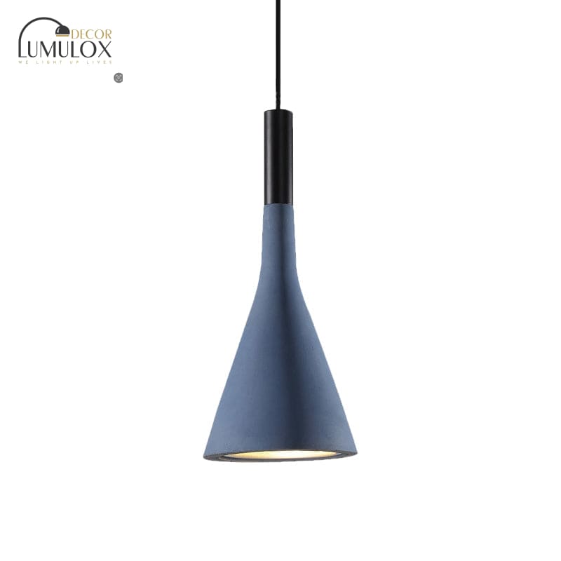 Nordic Funnel Style Pendant Light in Cement for Dining room Bed side Lighting