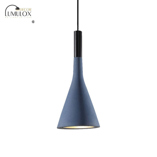 Nordic Funnel Style Pendant Light in Cement for Dining room Bed side Lighting