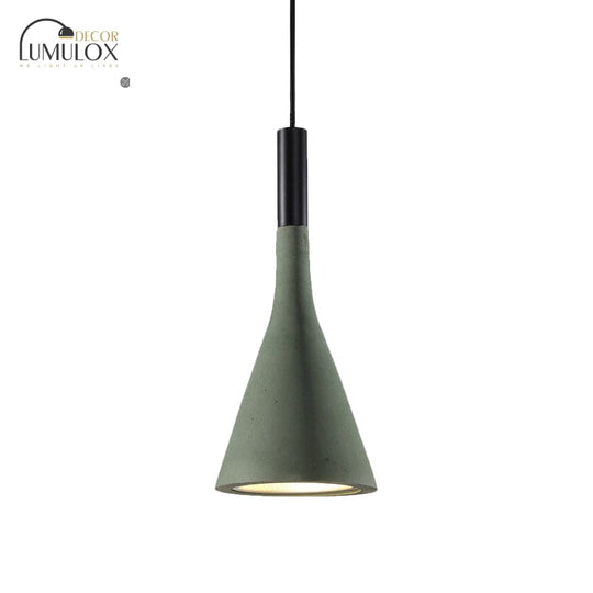 Nordic Funnel Style Pendant Light in Cement for Dining room Bed side Lighting