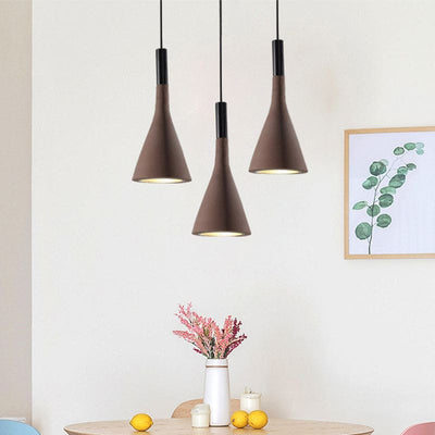 Nordic Funnel Style Pendant Light in Cement for Dining room Bed side Lighting