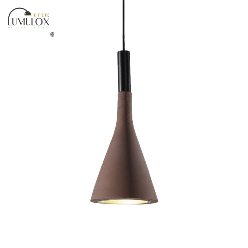 Nordic Funnel Style Pendant Light in Cement for Dining room Bed side Lighting