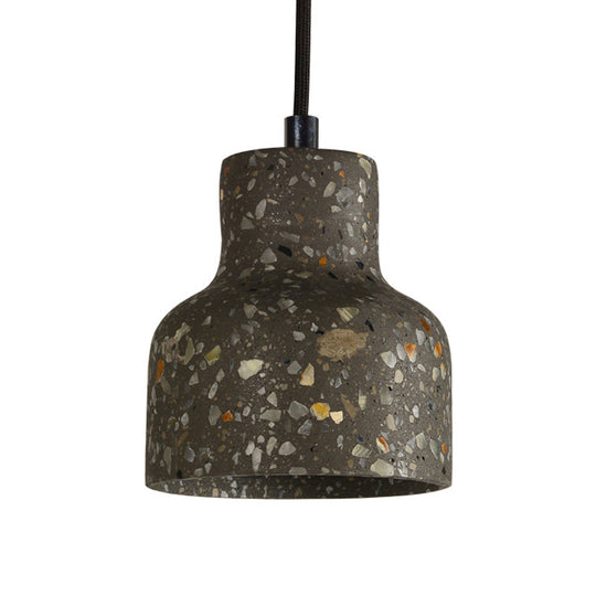 Nordic Terrazzo Hanging Lamp - Black/Red/Pink with Down Lighting Pendant - Perfect for Dining Table - 1 Bulb