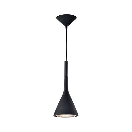 Minimalist Funnel Pendant Cement Light Fixture in Red/Black/White - Ideal for Bedside