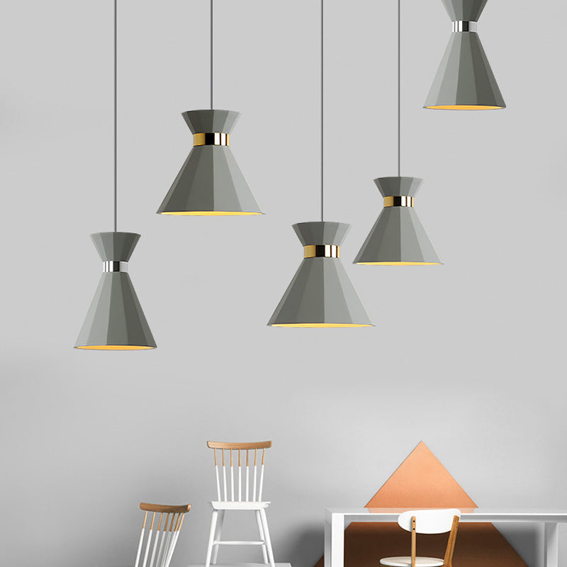 8.5"/10.5" Nordic Grey Cement Suspension Light - Head Hourglass Ceiling Pendant for Dining Room