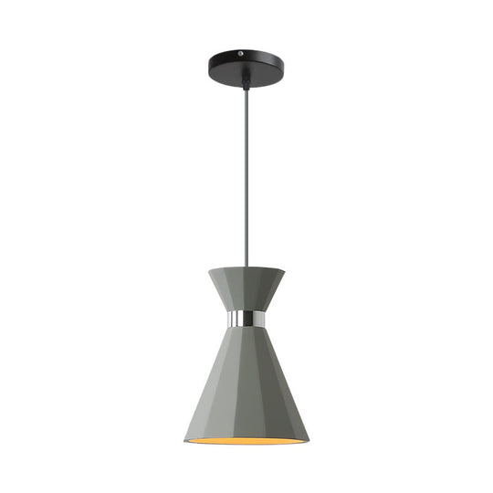 8.5"/10.5" Nordic Grey Cement Suspension Light - Head Hourglass Ceiling Pendant for Dining Room