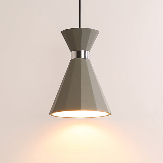 8.5"/10.5" Nordic Grey Cement Suspension Light - Head Hourglass Ceiling Pendant for Dining Room