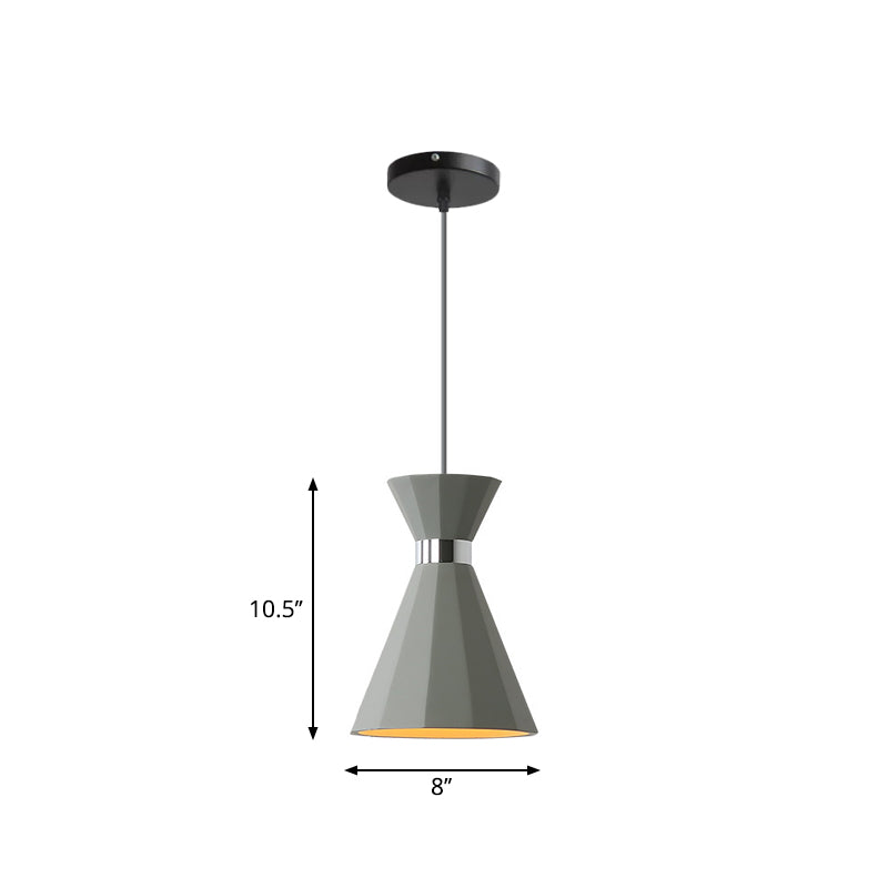 8.5"/10.5" Nordic Grey Cement Suspension Light - Head Hourglass Ceiling Pendant for Dining Room