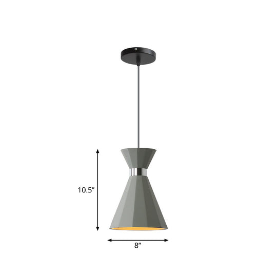 8.5"/10.5" Nordic Grey Cement Suspension Light - Head Hourglass Ceiling Pendant for Dining Room