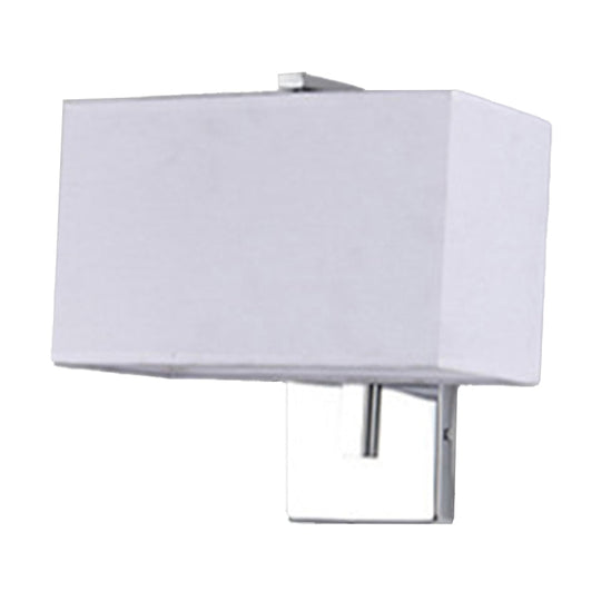 Modern Rectangle Wall Mounted Lamp | Fabric Shade 1 Bulb Living Room Sconce Light