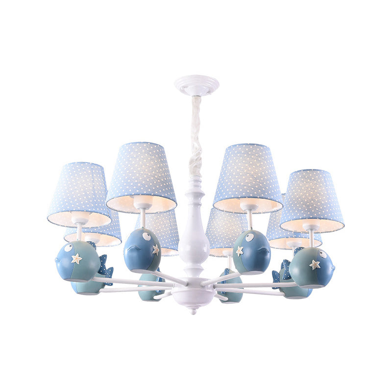 Modern Blue Bird Hanging Lamp - Resin Metal Pendant Light For Kids Bedroom