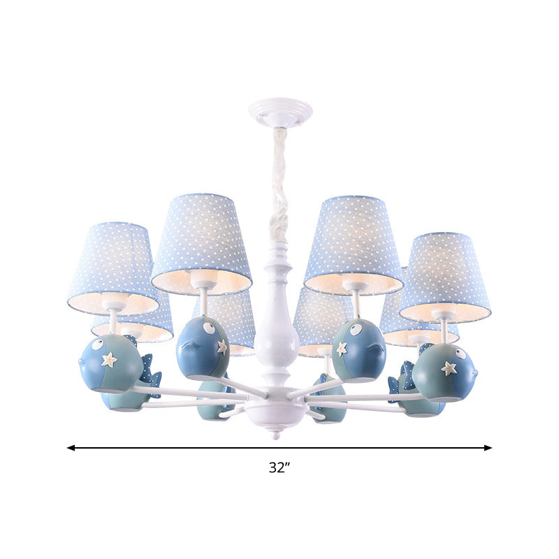 Modern Blue Bird Hanging Lamp - Resin Metal Pendant Light For Kids Bedroom