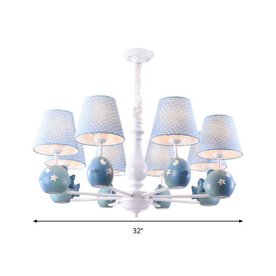 Modern Blue Bird Hanging Lamp - Resin Metal Pendant Light For Kids Bedroom