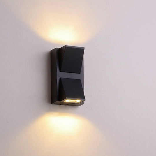 Minimalist Triangle Aluminum Flush Wall Sconce - Small/Large Black Corridor Lamp