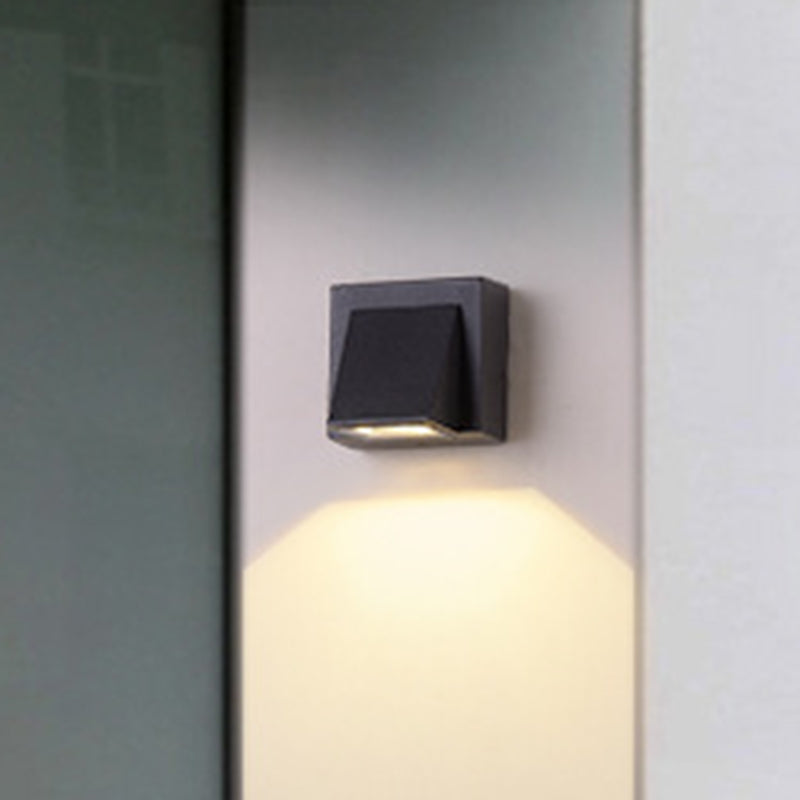 Minimalist Triangle Aluminum Flush Wall Sconce - Small/Large Black Corridor Lamp