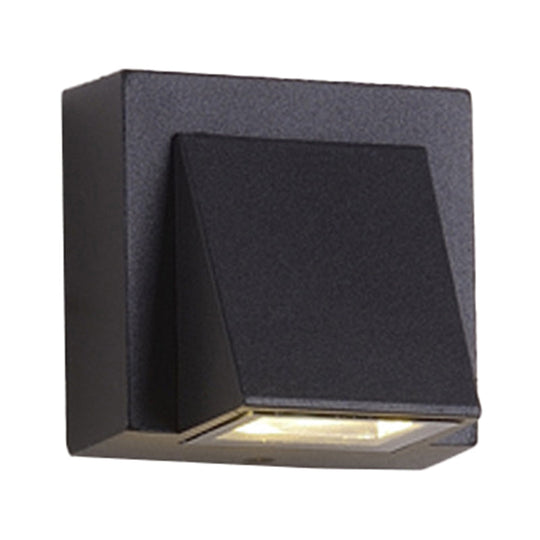 Minimalist Triangle Aluminum Flush Wall Sconce - Small/Large Black Corridor Lamp