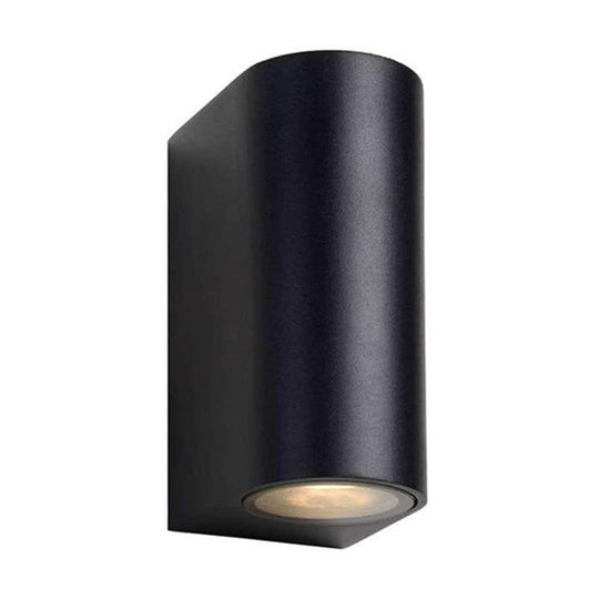 Contemporary Led Outdoor Wall Mount Sconce Light With Metal Shade - Black