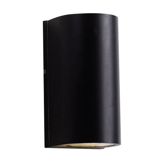 Sleek Metal Led Flush Mount Wall Sconce For Porch - Rectangle Cylinder Triangle Shapes Simplicity