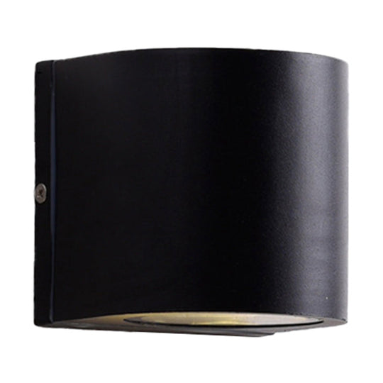 Sleek Metal Led Flush Mount Wall Sconce For Porch - Rectangle Cylinder Triangle Shapes Simplicity