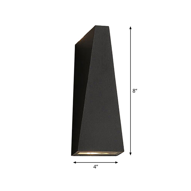 Nordic Metal Black Wall Lamp: Cube/Triangle/Cylinder Led Sconce For Outdoor